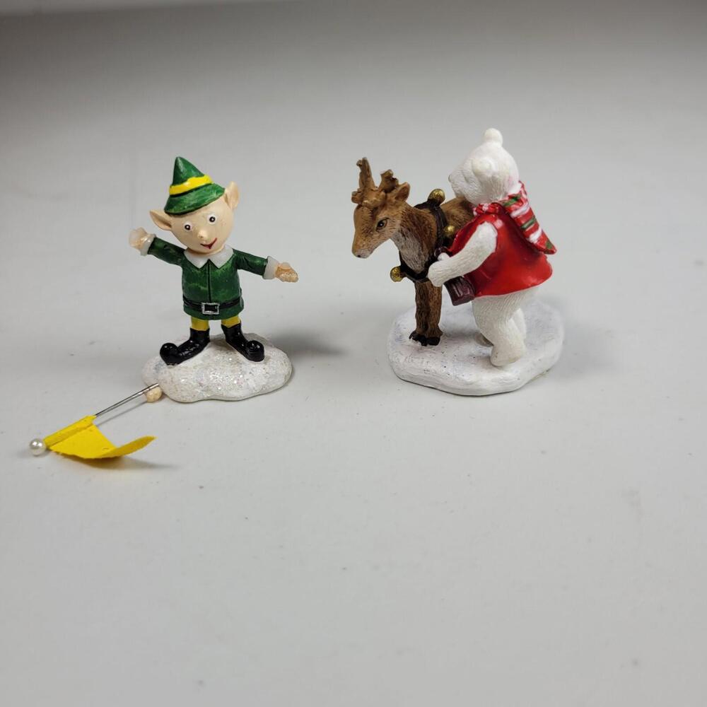 Hawthorne Village Christmas Town Rudolph Elf w/ Flags  2003 Figure 79057 Treat